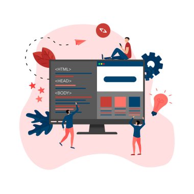 Yaratıcı web sayfası geliştirme ve web tasarımı kavramı