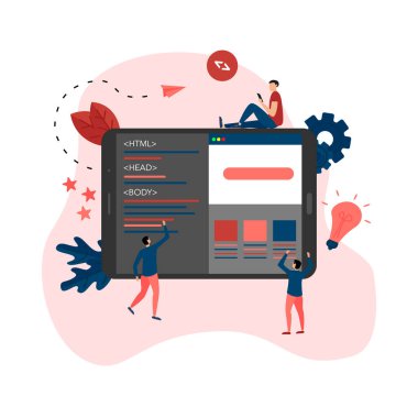 Yaratıcı web sayfası geliştirme ve web tasarımı kavramı