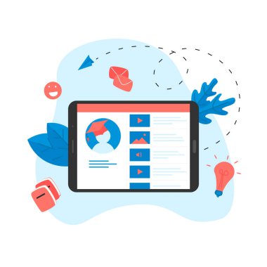 Online eğitim uygulaması. E-öğrenme kavramı.