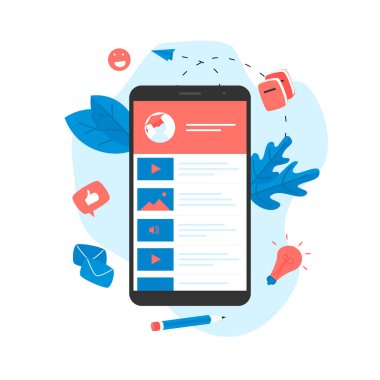 Online eğitim uygulaması. E-öğrenme kavramı.