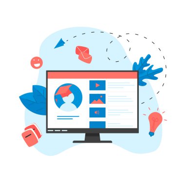 Online eğitim uygulaması. E-öğrenme kavramı.