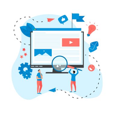 konsept, çevrimiçi mağaza almak. Web sitesi iniş web sayfası şablonu