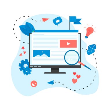 konsept, çevrimiçi mağaza almak. Web sitesi iniş web sayfası şablonu