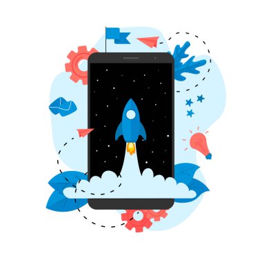 Web sayfası Şablonu. Yeni bir iş kurma kavramı