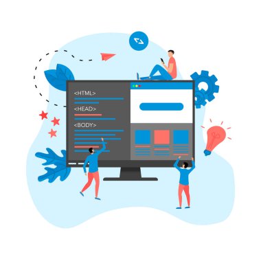 Yaratıcı web sayfası geliştirme ve web tasarımı kavramı