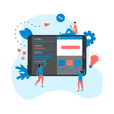 Yaratıcı web sayfası geliştirme ve web tasarımı kavramı