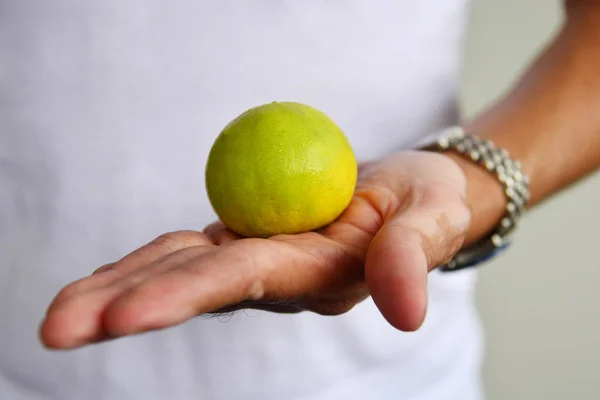 Limas Frescura Mão Limão Verde — Fotografia de Stock