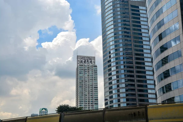 Bangkok Üzleti Landmark Városkép Kék Vállalati Épülete Bangkok Városában — Stock Fotó