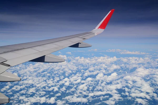 Aerial View Clouds Sky Seen Window Aircraft — Stock Photo, Image