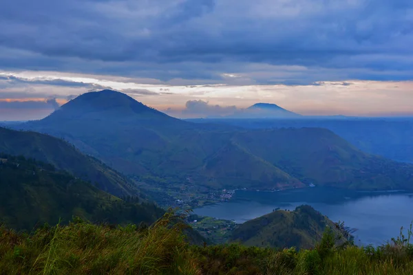 Beautiful Panoramic Nature View Lake Toba Berastagi Medan Indonesia — Stock Photo, Image
