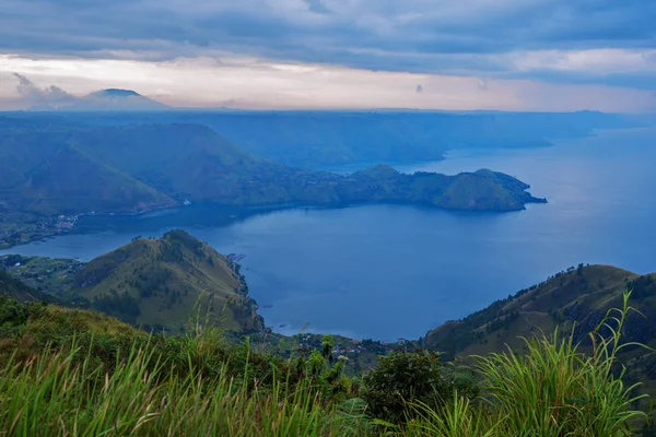 Beautiful Panoramic Nature View Lake Toba Berastagi Medan Indonesia — Stock Photo, Image