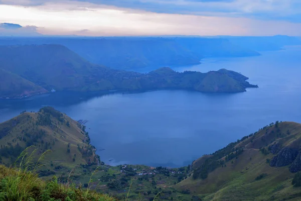 Beautiful Panoramic Nature View Lake Toba Berastagi Medan Indonesia — Stock Photo, Image