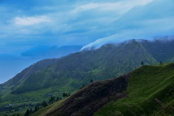 Beautiful Panoramic Nature View Lake Toba Berastagi Medan Indonesia — Stock Photo, Image