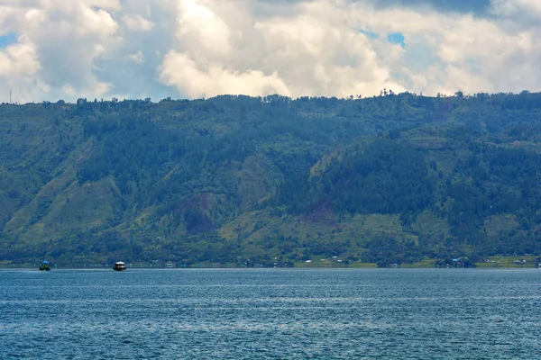 Wunderschöner Naturblick Auf Den Tobasee Von Berastagi Medan Indonesien — Stockfoto