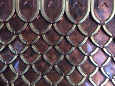 Geleneksel Tay tarzı sanat duvar desen Tapınağı Bangkok, Tayland 