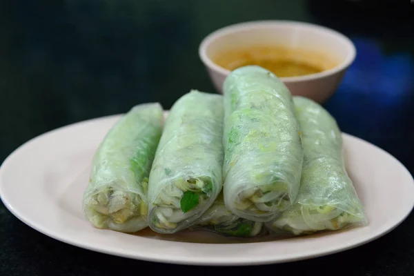 Fresh vegetables Spring Roll , Vietnamese Food — Stock Photo, Image