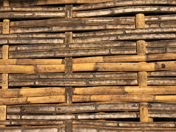 Pared de fondo de textura de bambú seco con patrones naturales para wa —  Fotos de Stock