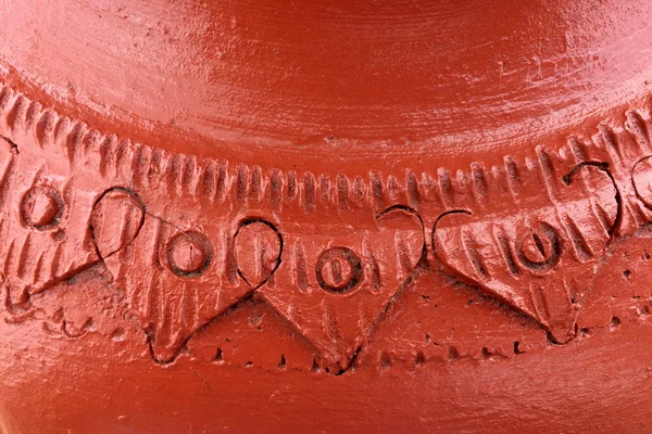 Arcilla al horno, pared para fondo o textura de barro horneado —  Fotos de Stock