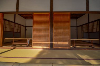 Kyoto, Japonya - 26 Mayıs 2019 : Tenryu-ji Tapınağı'nın içi i