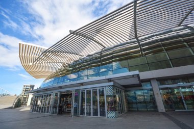 Singpore - 28 Mayıs 2019 : Marina Bay Sands'teki Alışveriş