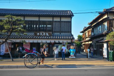 Nara, Japonya - 23 Mayıs 2019 : Nara Park popüler turistlerden biri