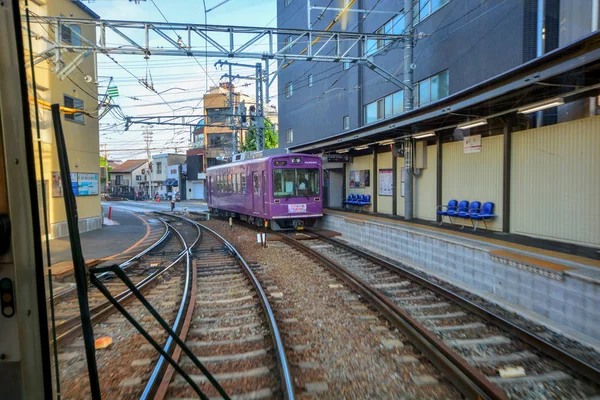 Japão, Kyoto - 26 de maio de 1029: A Linha Randen (Keifuku) é a linha l — Fotografia de Stock