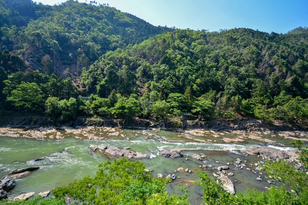 Japan Arashiyama - May 26, 2019 : Sagano scenic railway or Roman — Stock Photo, Image