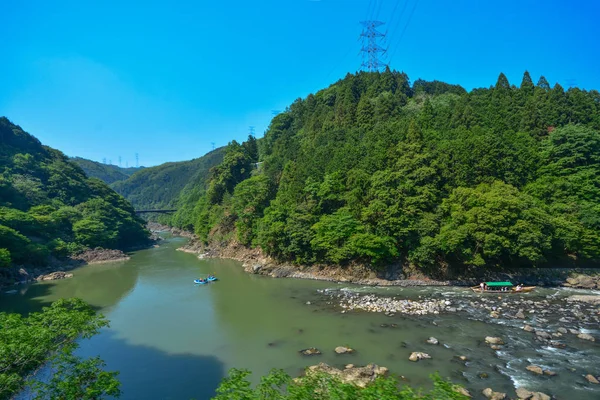 Japan Arashiyama - May 26, 2019 : Sagano scenic railway or Roman — Stock Photo, Image