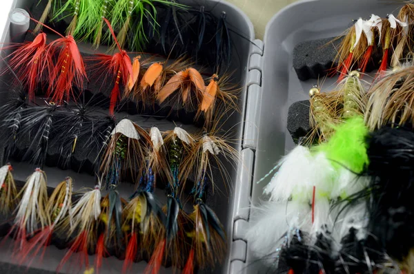 Closeup View Some Fly Fishing Tackle — Stock Photo, Image