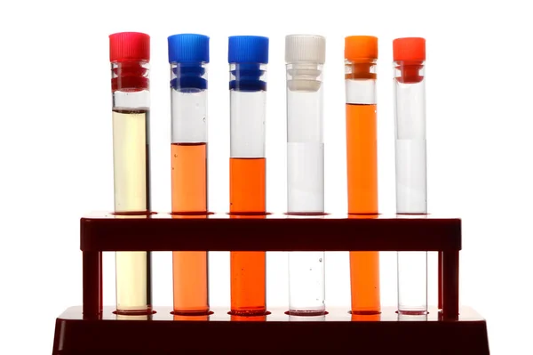 Rack Test Tubes Lab Getting Results Samples — Stock Photo, Image