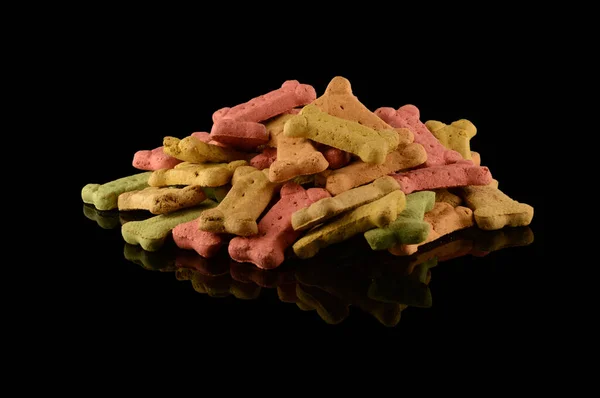 Une Pile Entassante Diverses Friandises Pour Chiens Pour Animal Amical — Photo