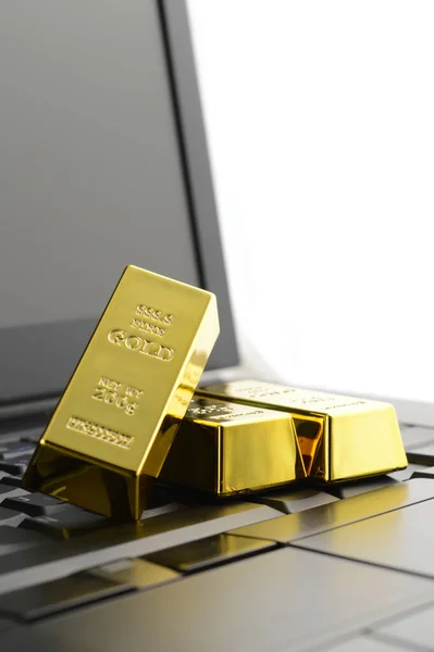 Ett Koncept För Handel Med Guld Online Öppna Marknaderna — Stockfoto