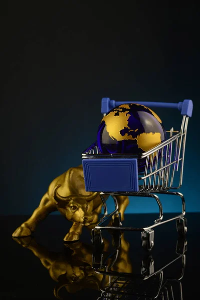 Globális Szupermarket Hatalomnövelésének Buillósságának Koncepciója — Stock Fotó