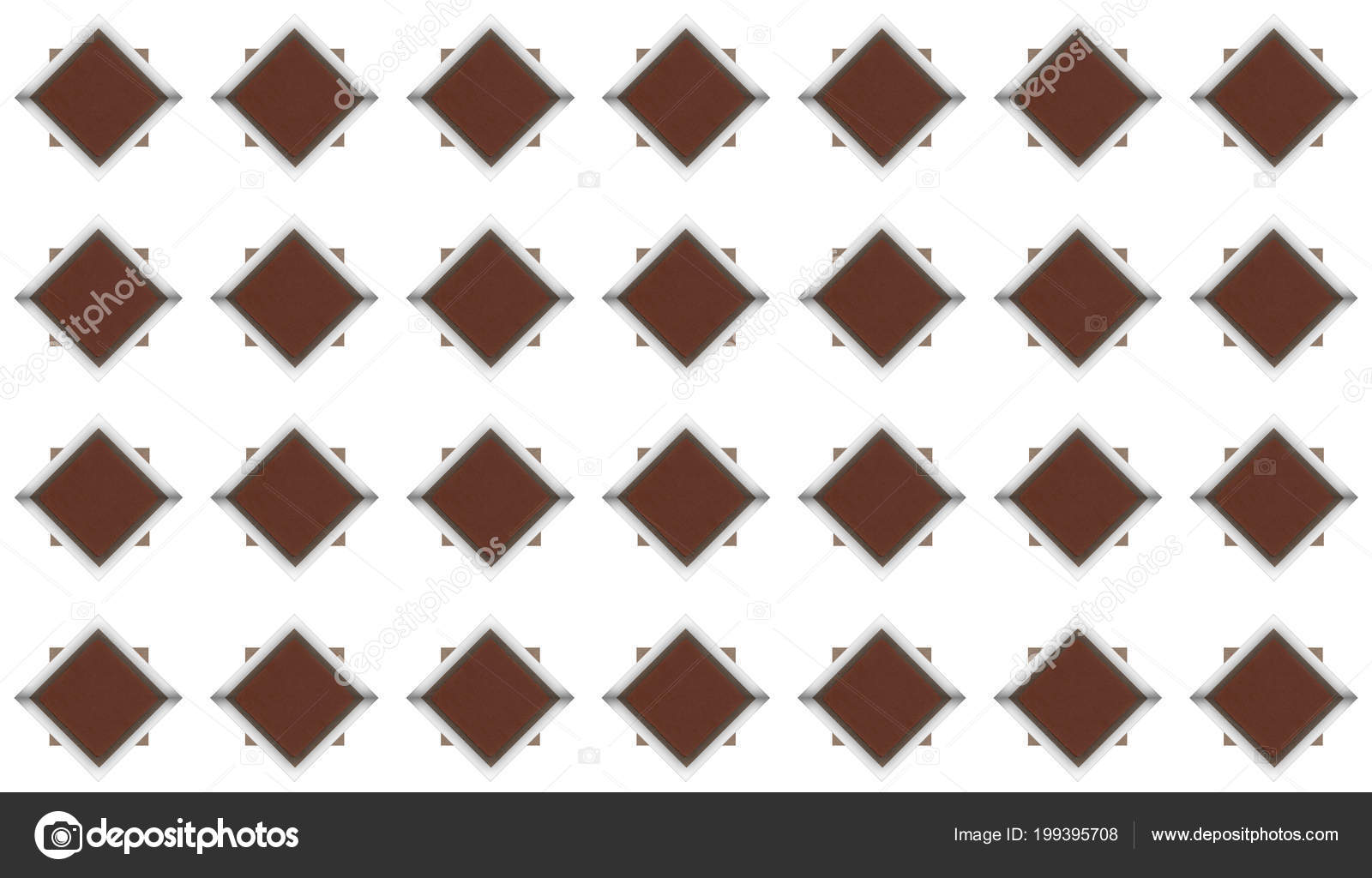 Set Dark Brown Rhombuses Shiny Metal Frame Cement Gray Line Stock Set Dark Brown Rhombuses Shiny Metal Frame Cement Gray Line Stock Photo