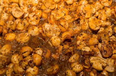 desen mutfak temel arka plan hazır kızartılmış haşlanmış mantar baharat köri