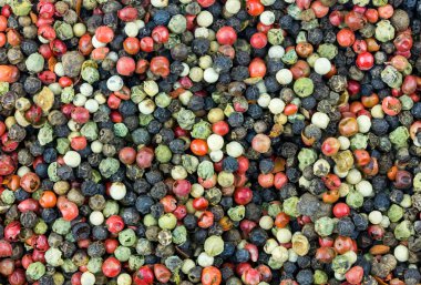 pembe beyaz yeşil bezelye biber karışımı et ve tavuk için baharat kokulu ayarla