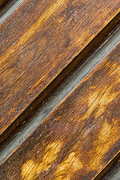 Part Wooden Panel Ribbed Brown Diagonal Background Rustic Windblown Close — Stock Photo, Image