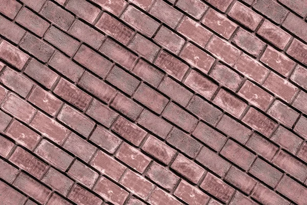 Pannello Diagonale Marrone Rosso Terracotta Rettangolare Mattone Muro Rettangolare Pietra — Foto Stock