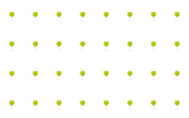 Grubu Yeşil Kokteyl Şurupları üzerinde temel ve ana menü tasarımı beyaz arka plan üzerinde yararlı meyve karıştırın