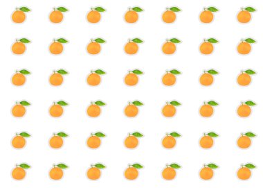 Narenciye meyve simetrik model parlak arka plan baz dekorasyon tasarım portakal mandarin ayarla