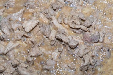 et domuz kıyılmış aromalı sulu yemek sosu arka plan mutfak temel tasarım çanak öğle yemeği