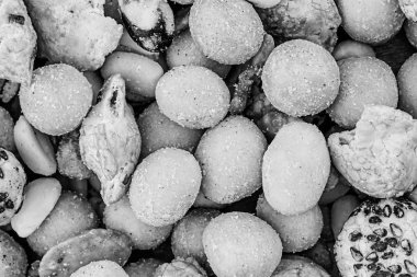 temel tek renkli gri maddeyi temel tasarım bar Aperatif meyve mutfak arka plan badem baharatlı çok tuzlu