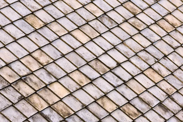 Carreaux Pierre Panneau Oblique Gris Avec Des Taches Sombres Vieux — Photo