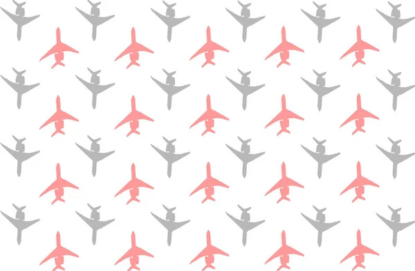 Siluet Simgeler Hava Tasarım Desen Web Tasarım Yolcu Uçak Kırmızı — Stok fotoğraf