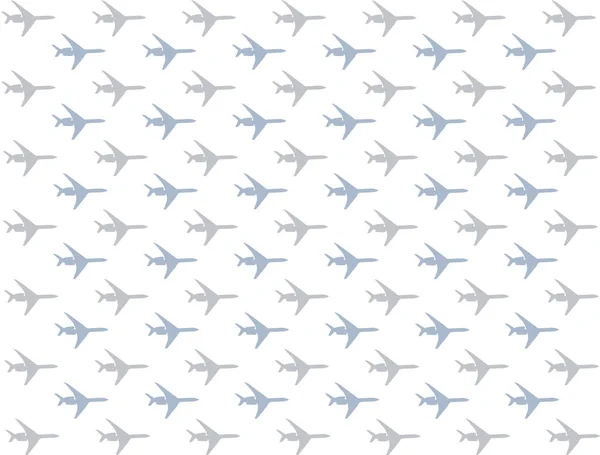 Horizontal Airplane Icons Turbines Row Blue Gray Pastel Tones Endless — Stock Photo, Image