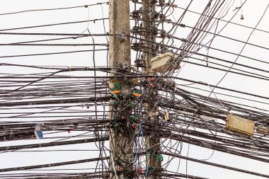 arka plan endüstriyel şehirler Tayland Vietnam Asya geleneksel desen olarak kablolama