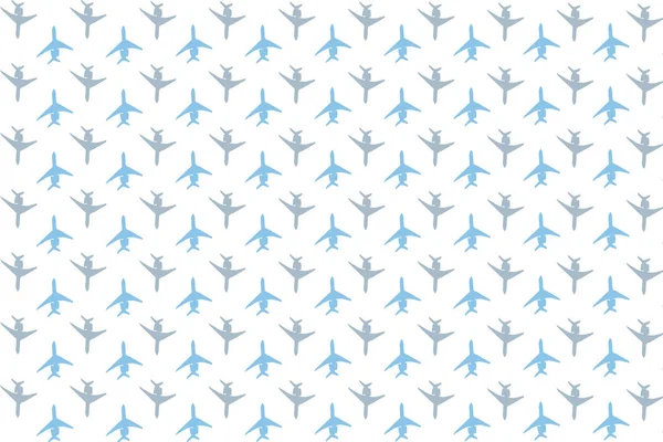 ホワイト バック グラウンド光テクノ パターンに灰色青い多くの無限シリーズ コレクション飛行機乗客アイコンを設定します — ストック写真