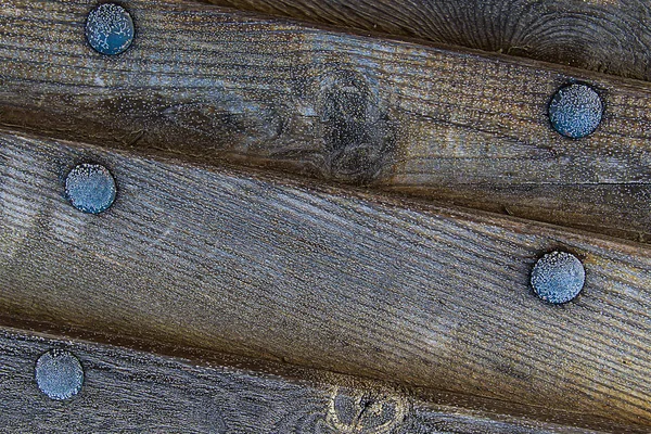 Patroon Een Rij Van Oude Weer Geslagen Planken Deel Van — Stockfoto