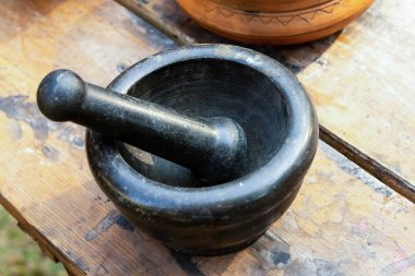 eczacı taşlama malzemeleri taş harç geleneksel tıp üretimi yakın çekim