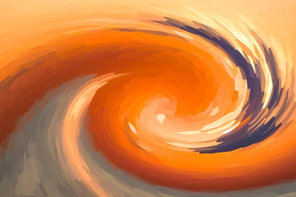 Design automne orange peint mouvement tornade motif géométrique encres base d'art — Photo